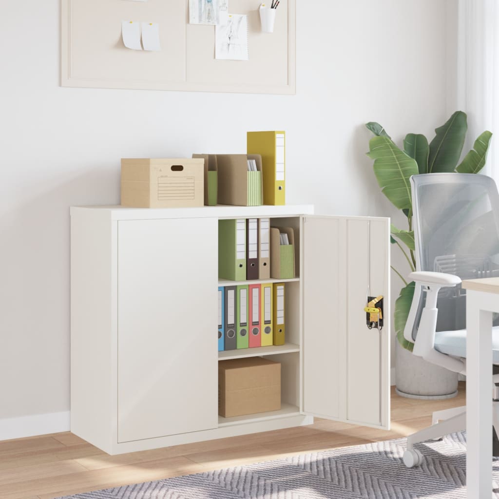 vidaXL Dulap pentru dosare, alb, 90x40x90 cm, oțel vidaXL Dulap pentru dosare, alb, 90x40x90 cm, oțel