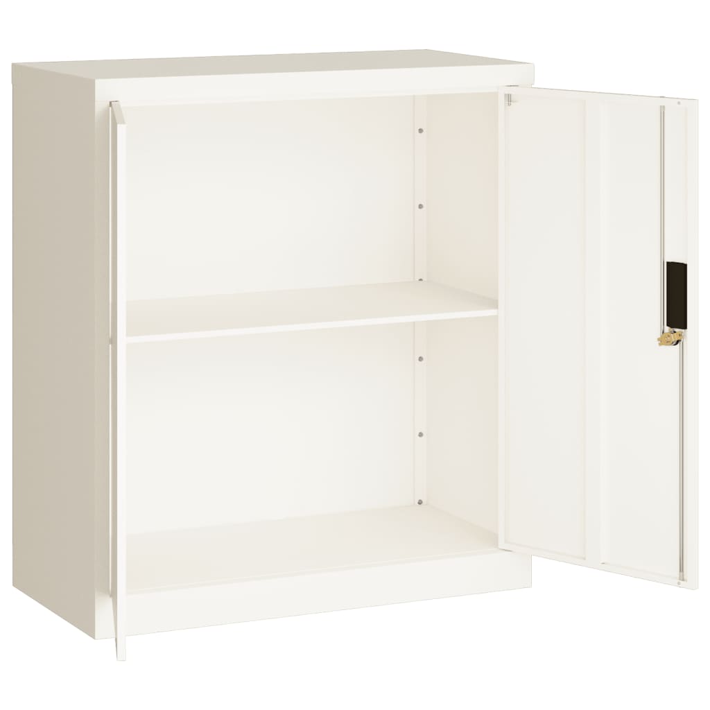 vidaXL Dulap pentru dosare, alb, 79x40x90 cm, oțel