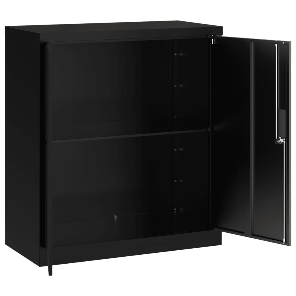 vidaXL Dulap pentru dosare, negru, 79x40x90 cm, oțel vidaXL Dulap pentru dosare, negru, 79x40x90 cm, oțel