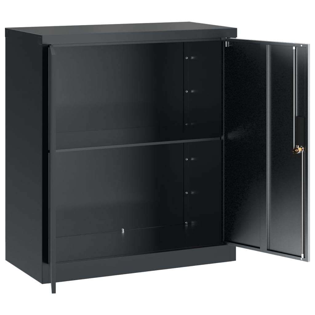 vidaXL Fișet, antracit, 79x40x90 cm, oțel vidaXL Fișet, antracit, 79x40x90 cm, oțel
