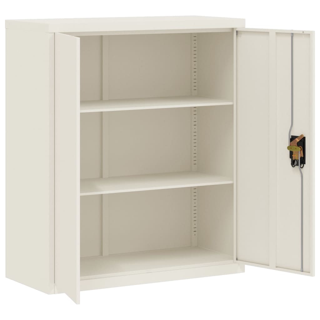 vidaXL Fișet, alb, 90x40x105 cm, oțel vidaXL Fișet, alb, 90x40x105 cm, oțel