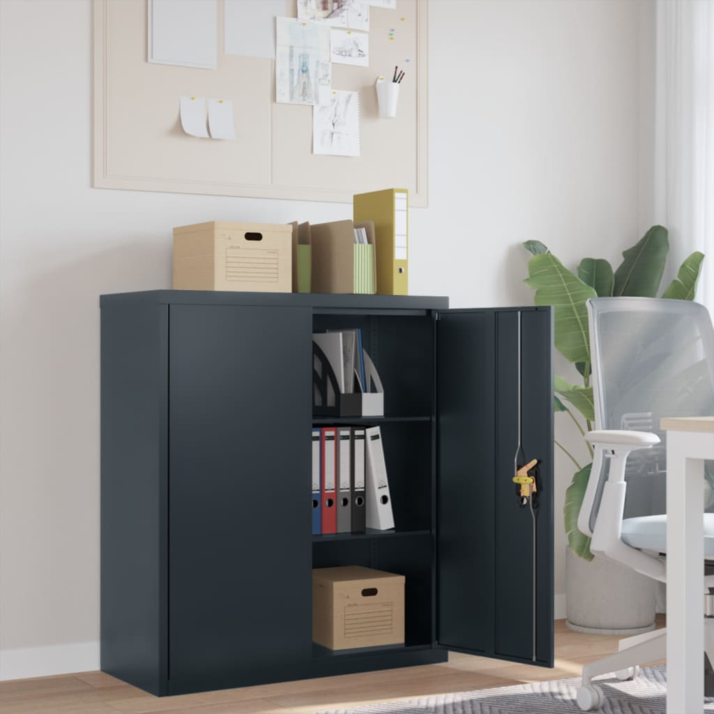 vidaXL Fișet, antracit, 90x40x105 cm, oțel vidaXL Fișet, antracit, 90x40x105 cm, oțel
