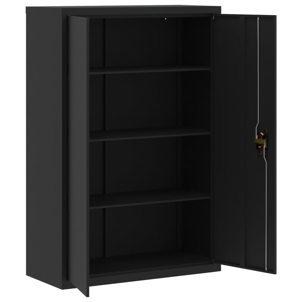 vidaXL Fișet, negru, 90x40x140 cm, oțel vidaXL Fișet, negru, 90x40x140 cm, oțel