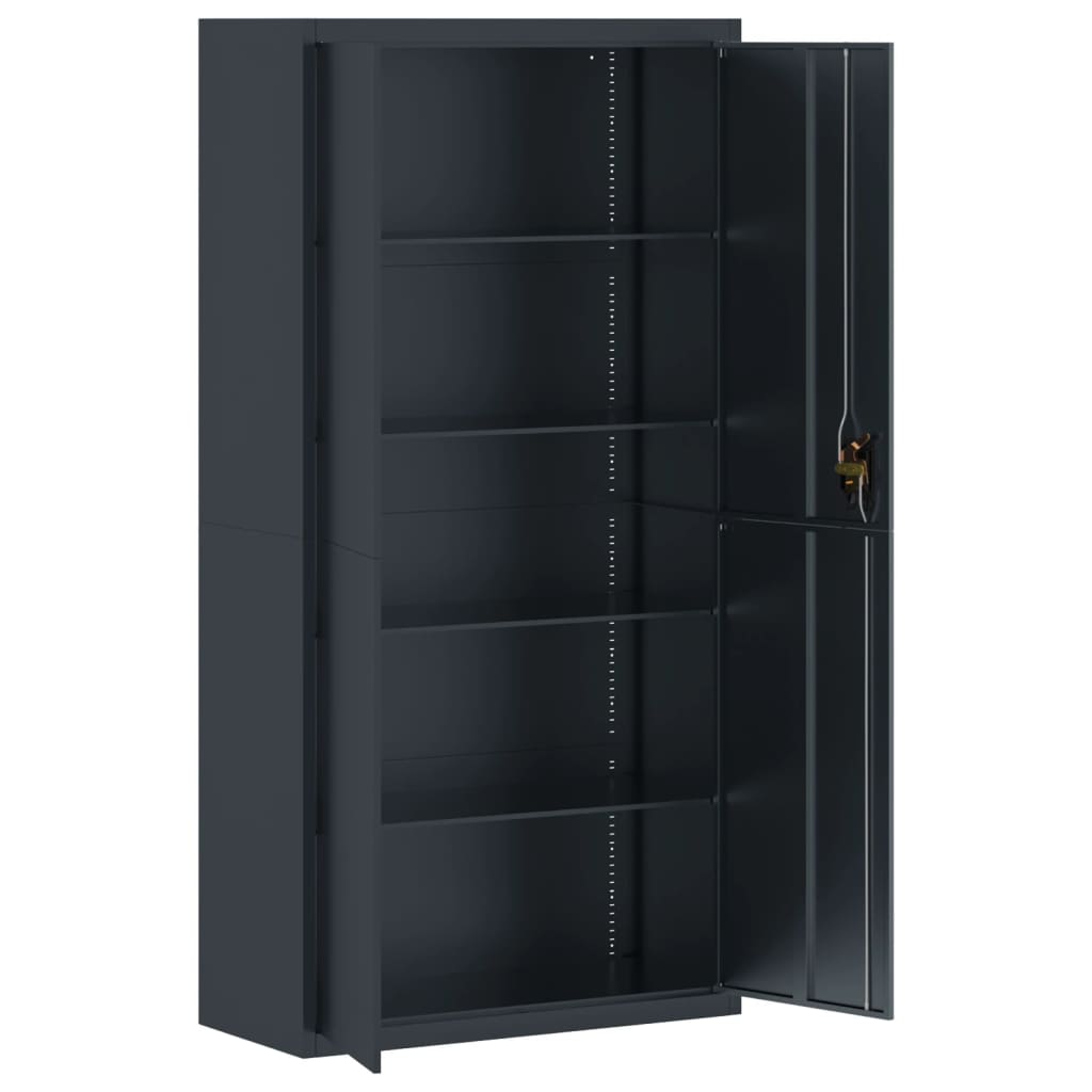 vidaXL Fișet, antracit, 90x40x180 cm, oțel vidaXL Fișet, antracit, 90x40x180 cm, oțel
