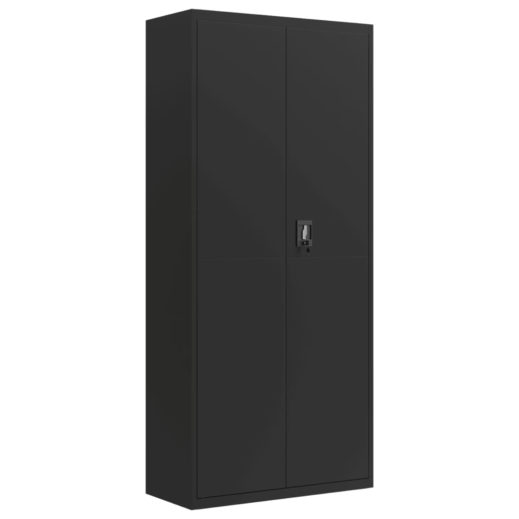 vidaXL Fișet, negru, 90x40x200 cm, oțel vidaXL Fișet, negru, 90x40x200 cm, oțel