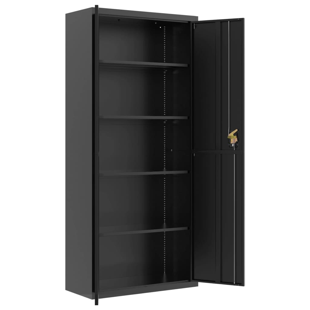 vidaXL Fișet, negru, 90x40x200 cm, oțel vidaXL Fișet, negru, 90x40x200 cm, oțel