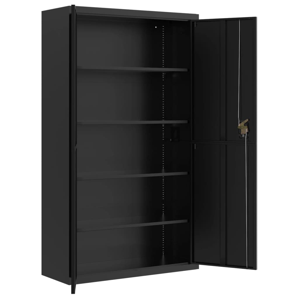vidaXL Fișet, negru, 105x40x180 cm, oțel vidaXL Fișet, negru, 105x40x180 cm, oțel