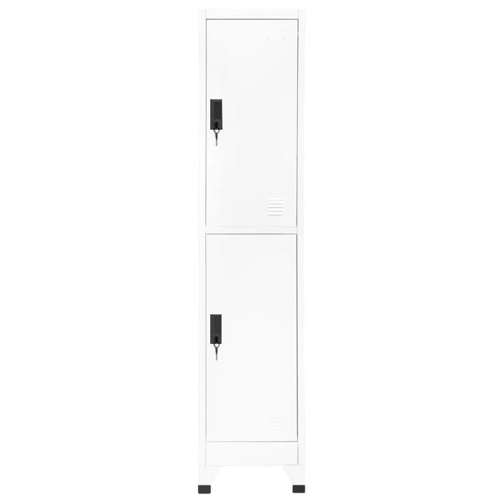 vidaXL Fișet, alb, 38x45x180 cm, oțel vidaXL Fișet, alb, 38x45x180 cm, oțel