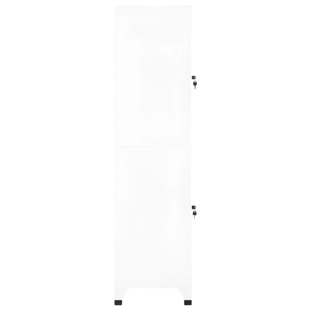 vidaXL Fișet, alb, 38x45x180 cm, oțel vidaXL Fișet, alb, 38x45x180 cm, oțel