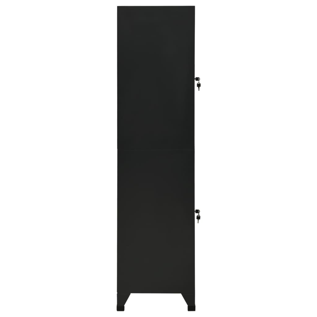vidaXL Fișet, negru, 38x45x180 cm, oțel vidaXL Fișet, negru, 38x45x180 cm, oțel