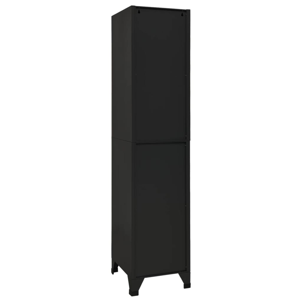 vidaXL Fișet, negru, 38x45x180 cm, oțel vidaXL Fișet, negru, 38x45x180 cm, oțel