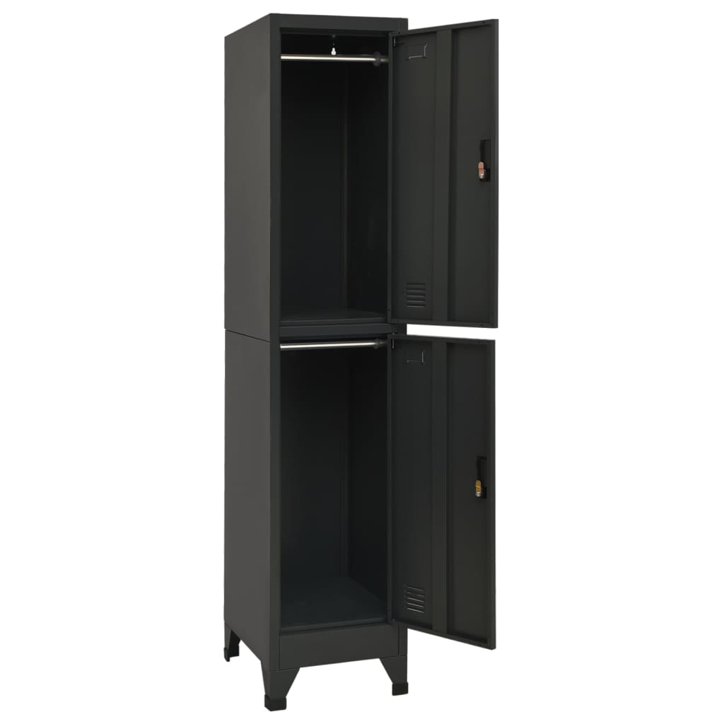 vidaXL Fișet, antracit, 38x45x180 cm, oțel vidaXL Fișet, antracit, 38x45x180 cm, oțel