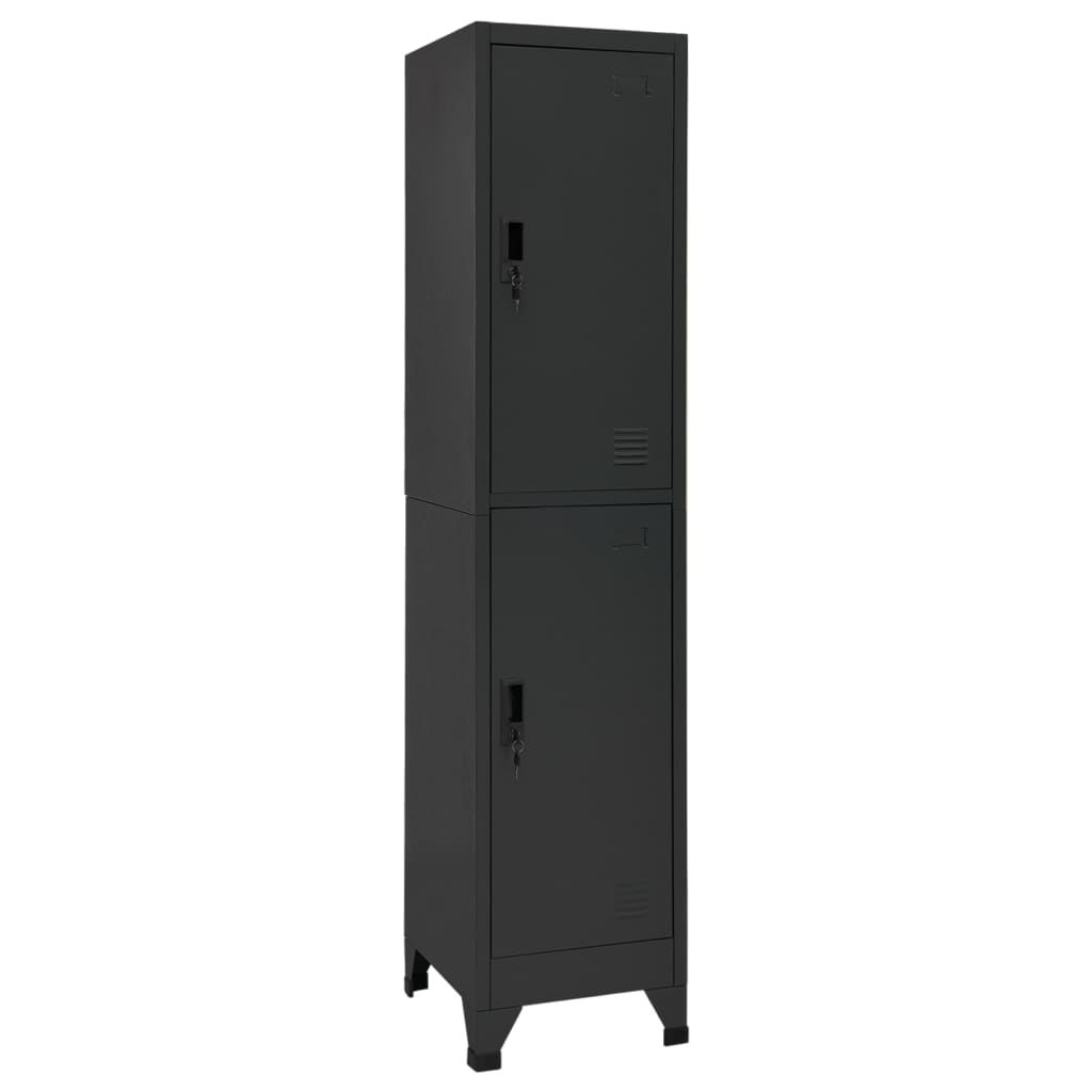 vidaXL Fișet, antracit, 38x45x180 cm, oțel vidaXL Fișet, antracit, 38x45x180 cm, oțel