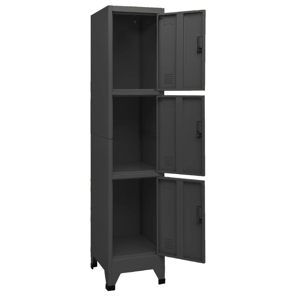vidaXL Fișet, antracit, 38x45x180 cm, oțel vidaXL Fișet, antracit, 38x45x180 cm, oțel