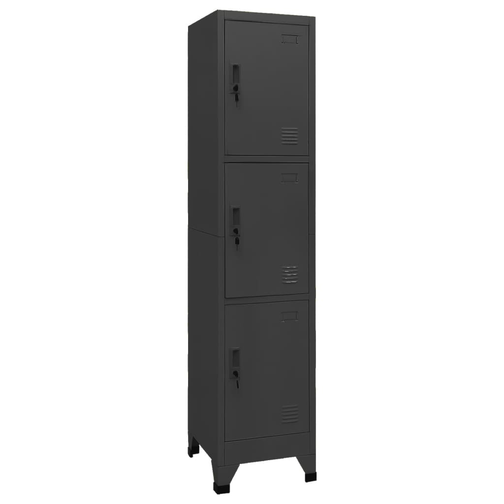 vidaXL Fișet, antracit, 38x45x180 cm, oțel vidaXL Fișet, antracit, 38x45x180 cm, oțel