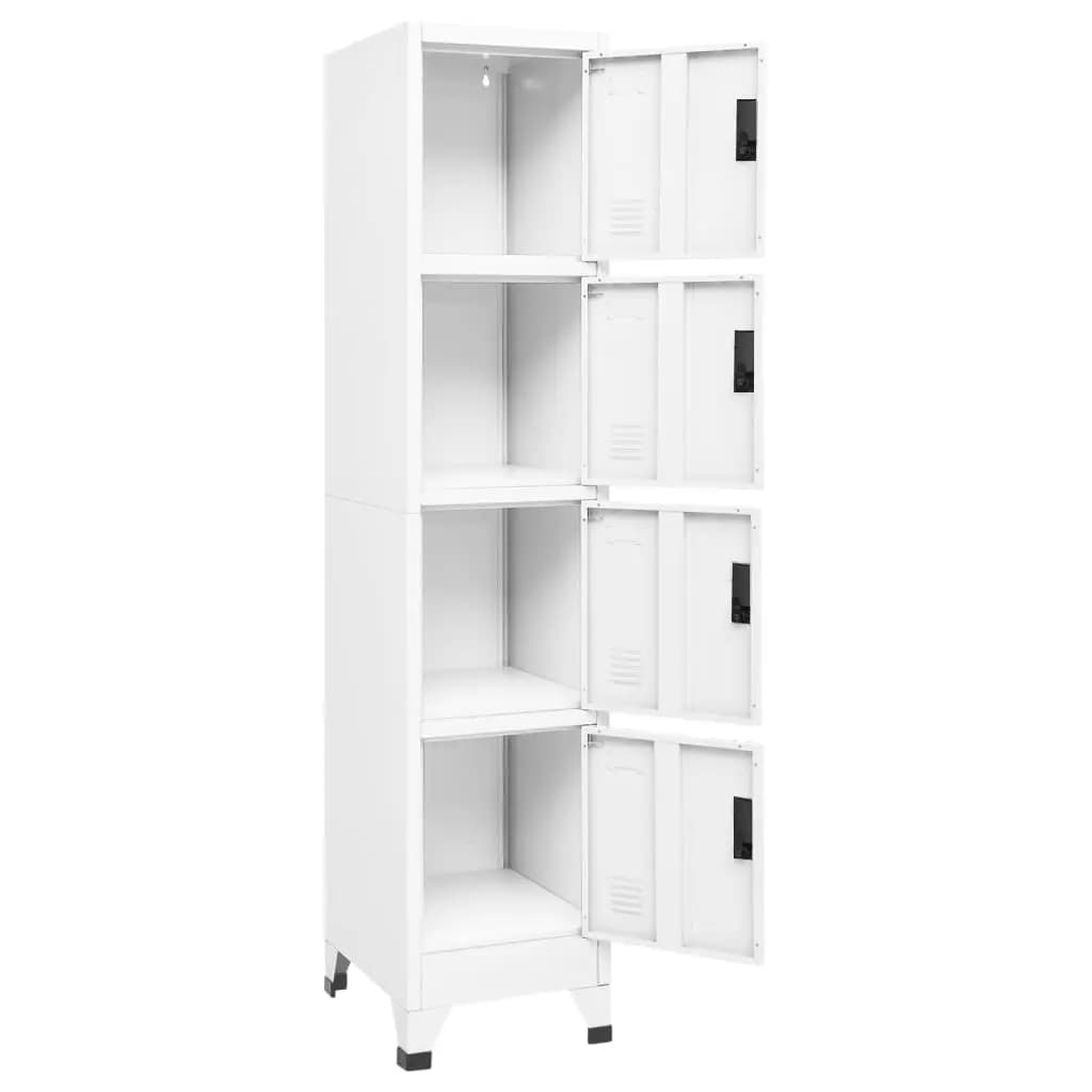 vidaXL Fișet, alb, 38x45x180 cm, oțel vidaXL Fișet, alb, 38x45x180 cm, oțel