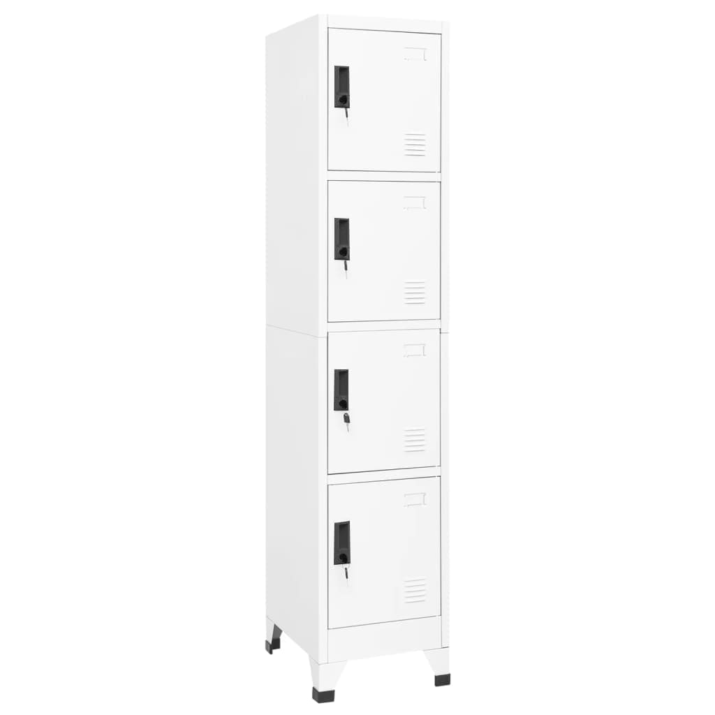 vidaXL Fișet, alb, 38x45x180 cm, oțel vidaXL Fișet, alb, 38x45x180 cm, oțel