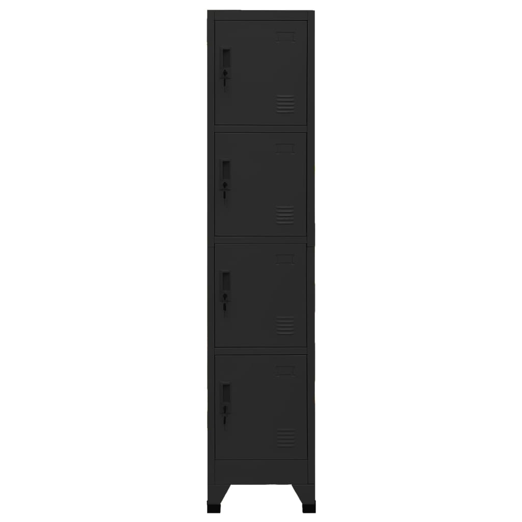 vidaXL Fișet, negru, 38x45x180 cm, oțel vidaXL Fișet, negru, 38x45x180 cm, oțel
