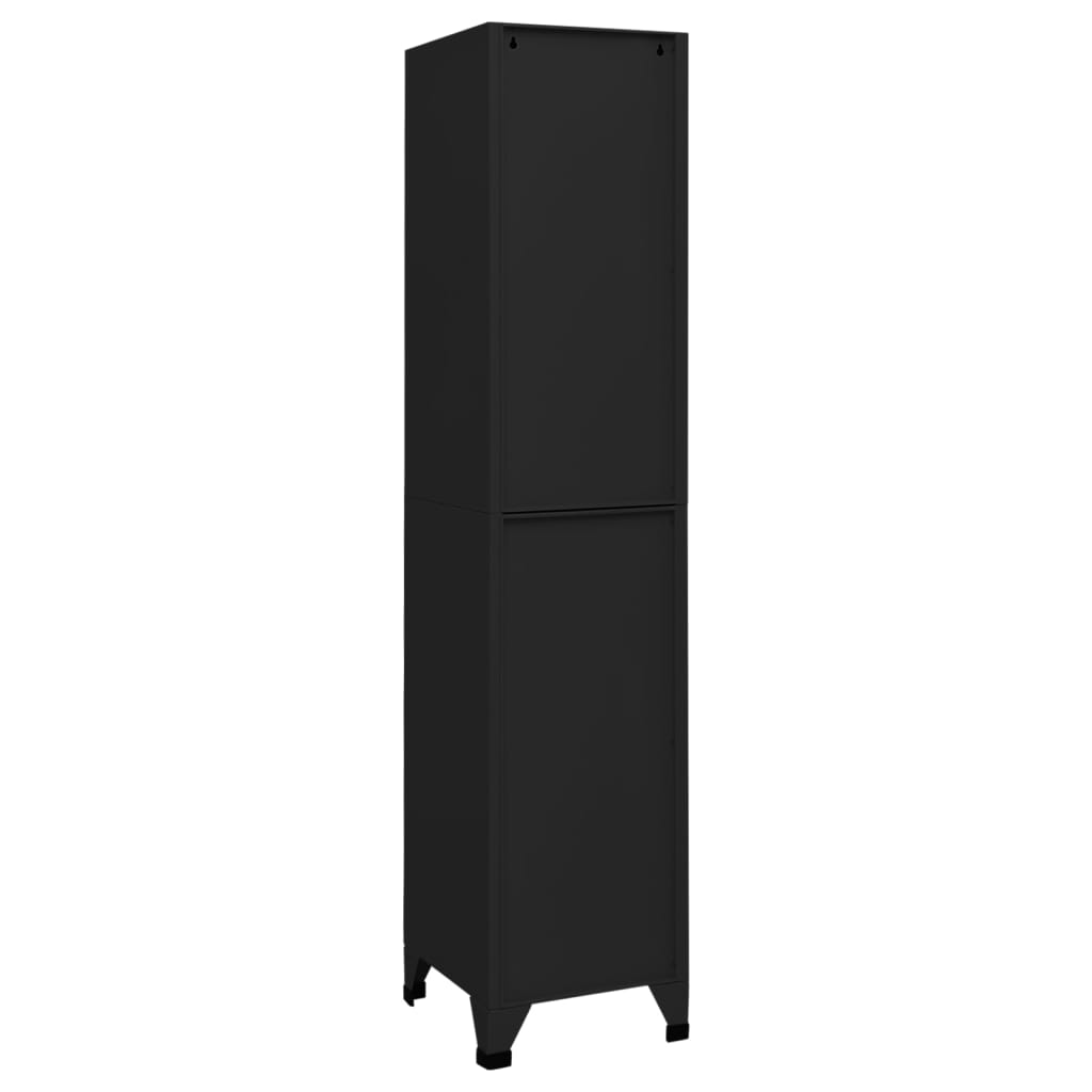 vidaXL Fișet, negru, 38x40x180 cm, oțel vidaXL Fișet, negru, 38x40x180 cm, oțel