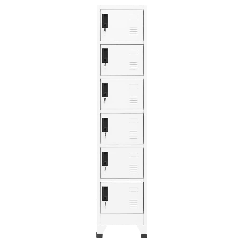 vidaXL Fișet, alb, 38x40x180 cm, oțel vidaXL Fișet, alb, 38x40x180 cm, oțel