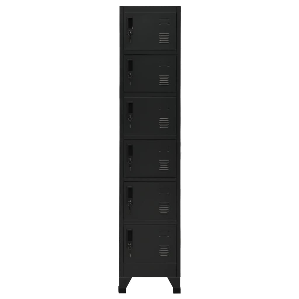vidaXL Fișet, negru, 38x40x180 cm, oțel vidaXL Fișet, negru, 38x40x180 cm, oțel