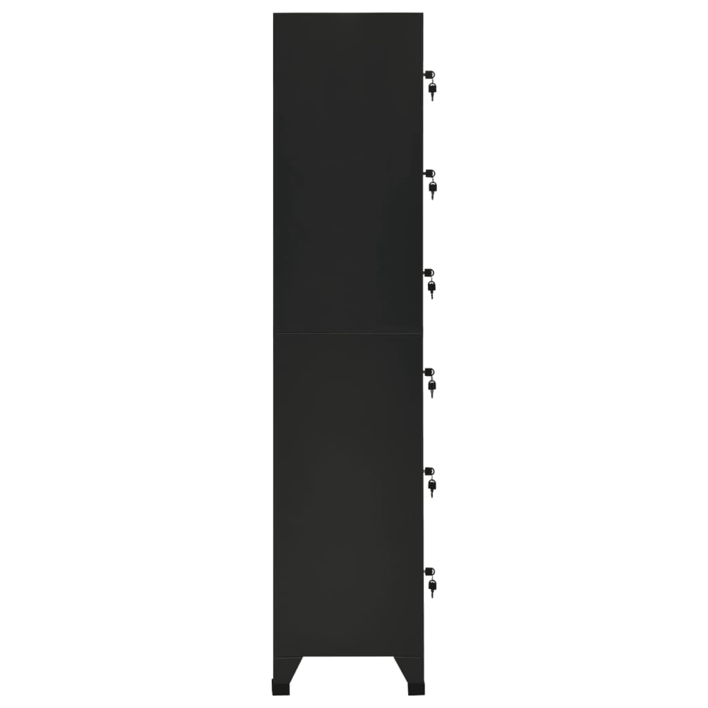 vidaXL Fișet, negru, 38x40x180 cm, oțel vidaXL Fișet, negru, 38x40x180 cm, oțel