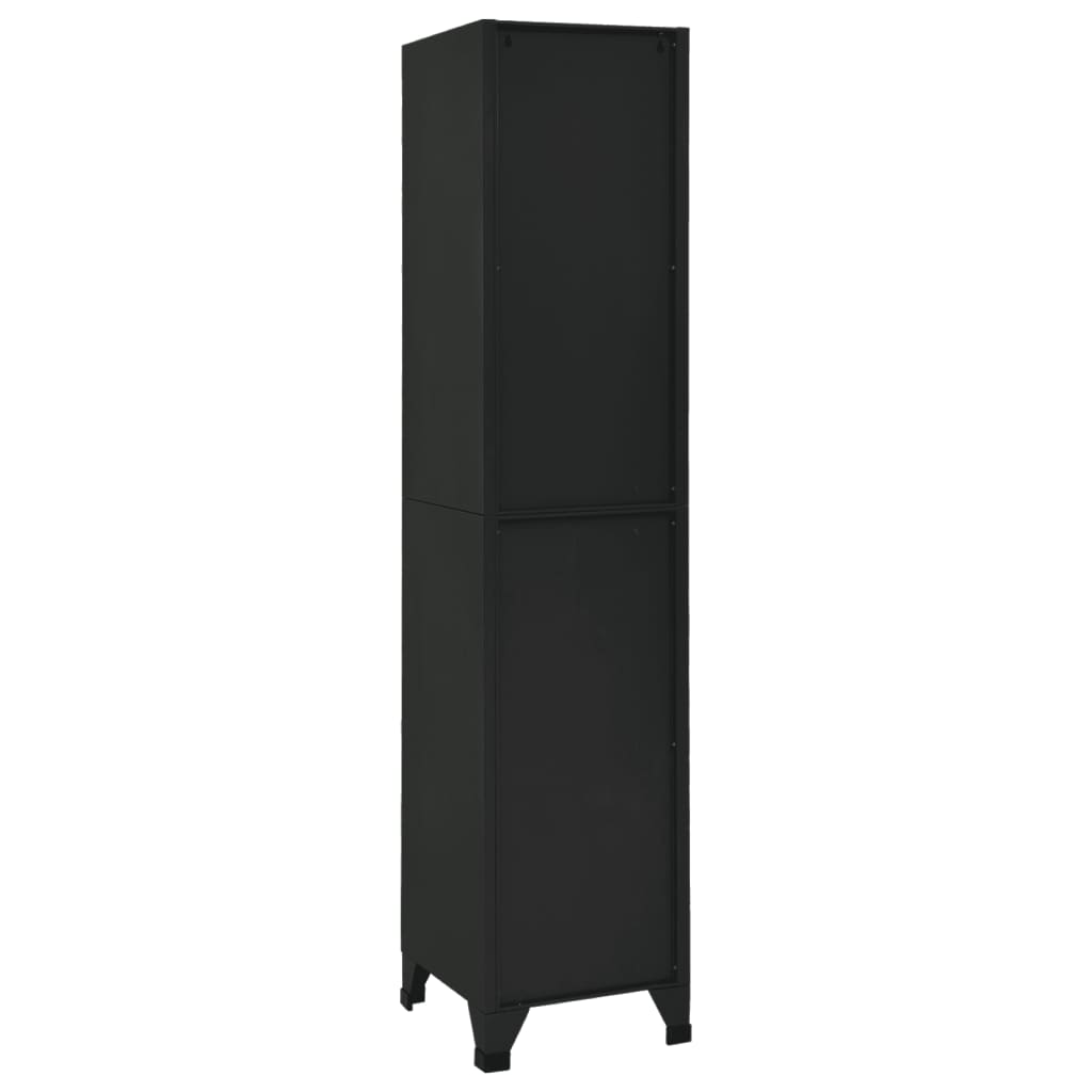 vidaXL Fișet, negru, 38x40x180 cm, oțel vidaXL Fișet, negru, 38x40x180 cm, oțel