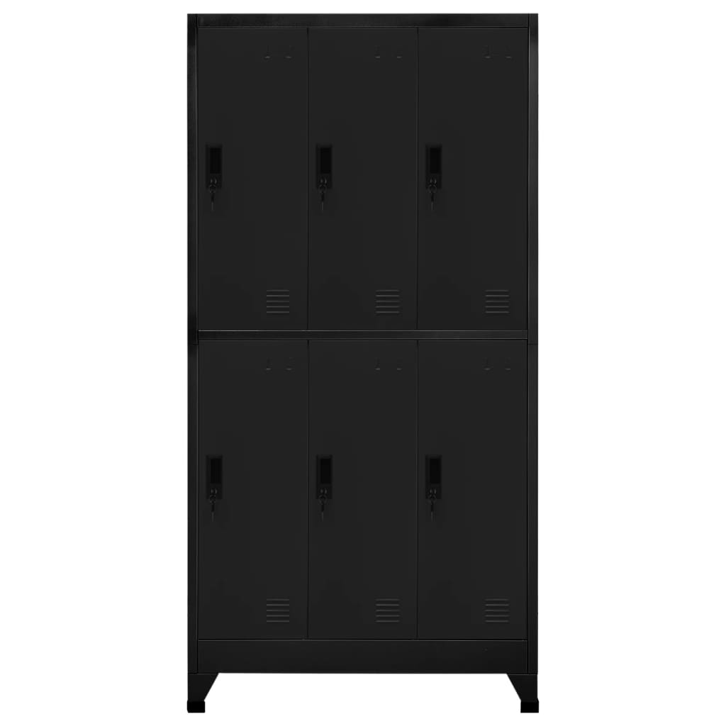 vidaXL Fișet, negru, 90x45x180 cm, oțel vidaXL Fișet, negru, 90x45x180 cm, oțel