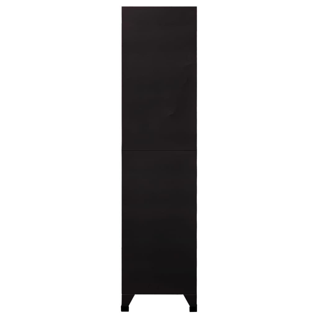 vidaXL Fișet, negru, 90x45x180 cm, oțel vidaXL Fișet, negru, 90x45x180 cm, oțel