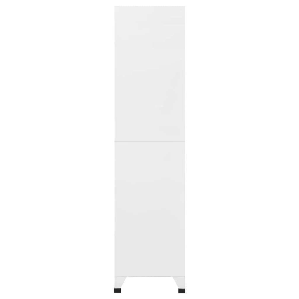 vidaXL Fișet, alb, 90x45x180 cm, oțel