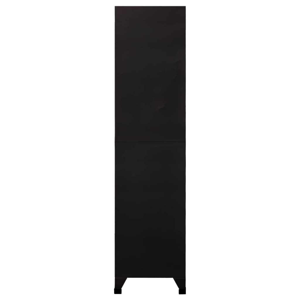 vidaXL Fișet, negru, 90x45x180 cm, oțel vidaXL Fișet, negru, 90x45x180 cm, oțel