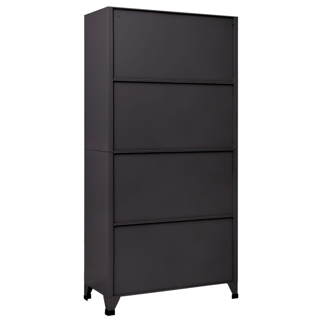 vidaXL Fișet, antracit și alb, 90x40x180 cm, oțel vidaXL Fișet, antracit și alb, 90x40x180 cm, oțel