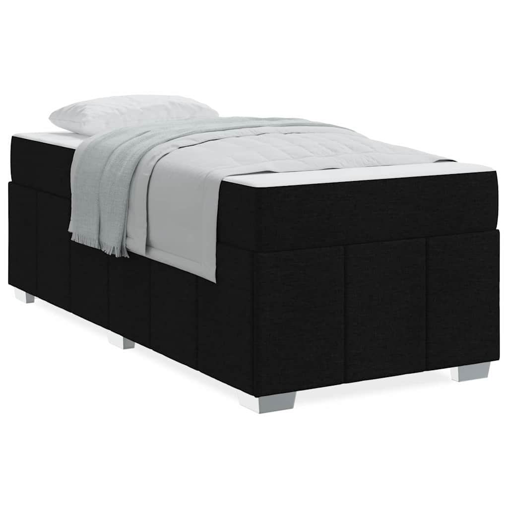 vidaXL Cadru de pat cu saltea Negru 80 x 200 cm țesătură