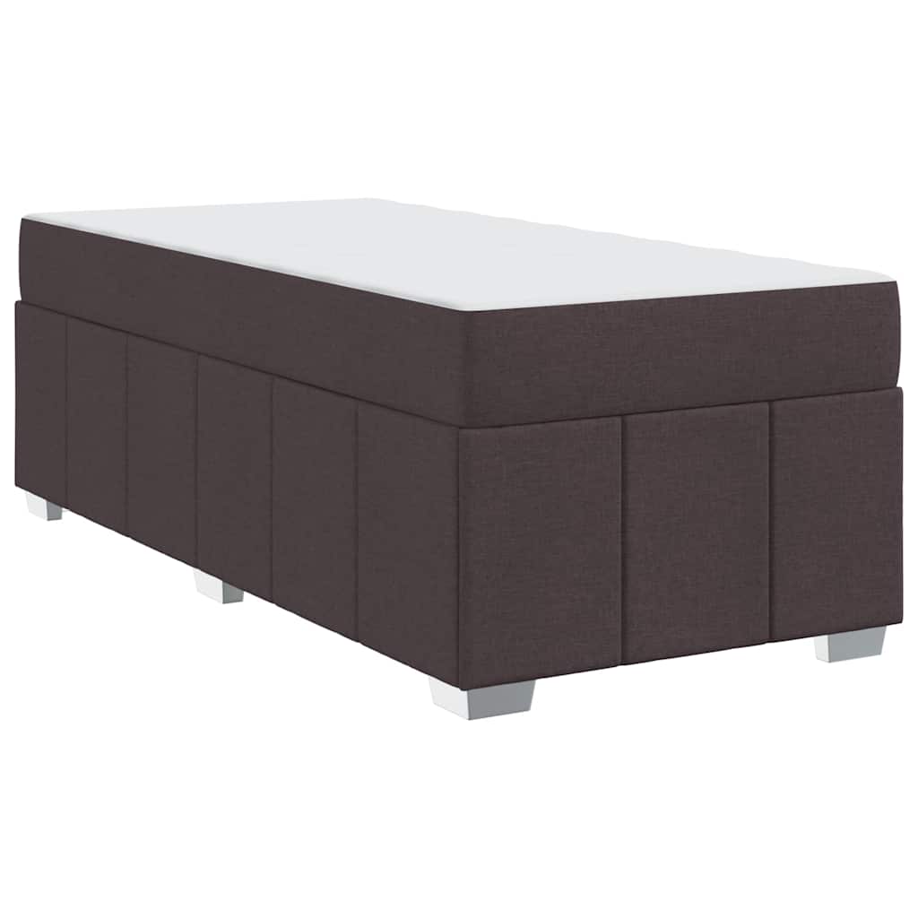 vidaXL Cadru de pat cu saltea Maro închis 80 x 200 cm țesătură