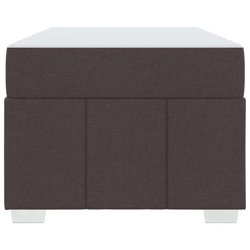 vidaXL Cadru de pat cu saltea Maro închis 100 x 200 cm țesătură