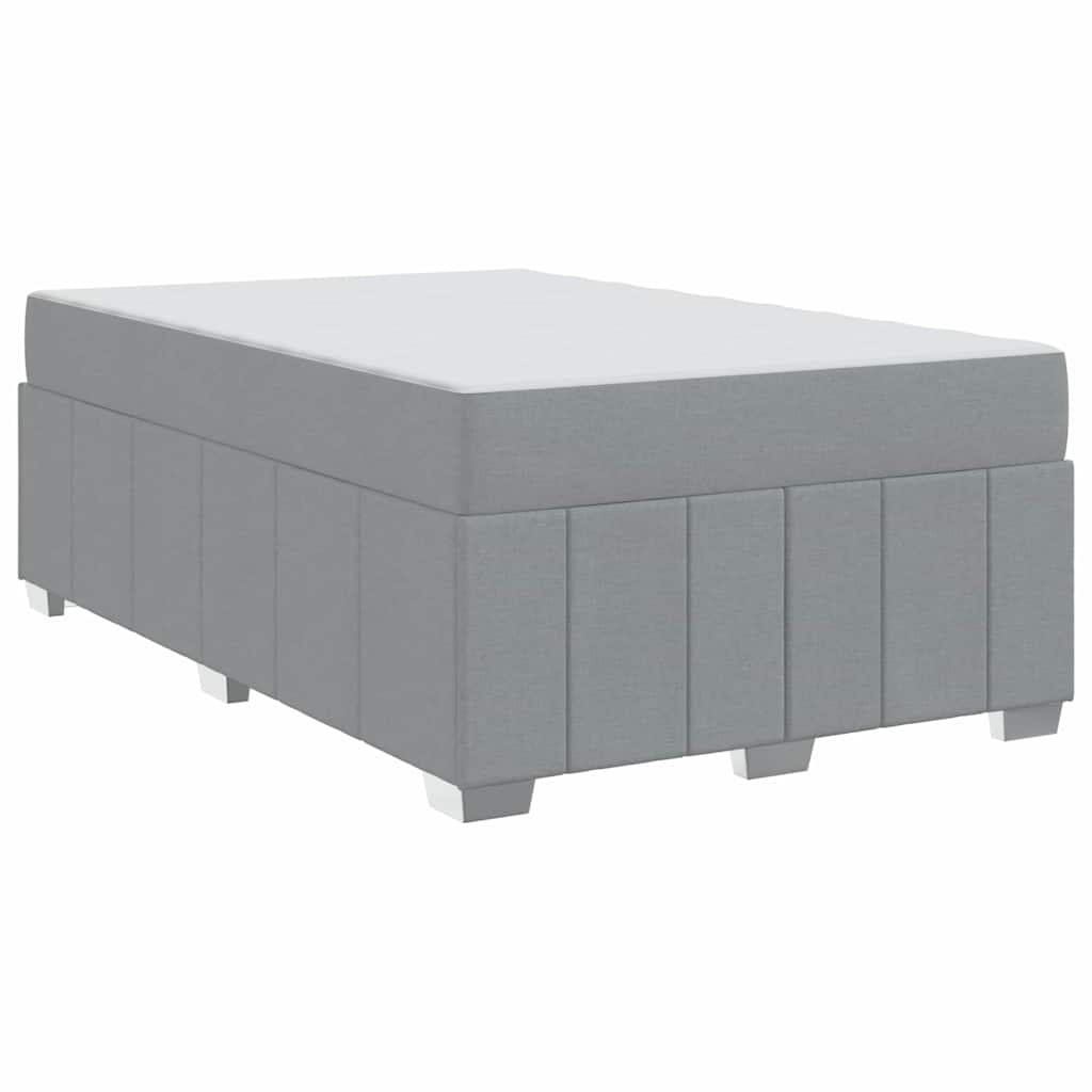 vidaXL Cadru de pat cu saltea Gri deschis 120 x 200 cm țesătură