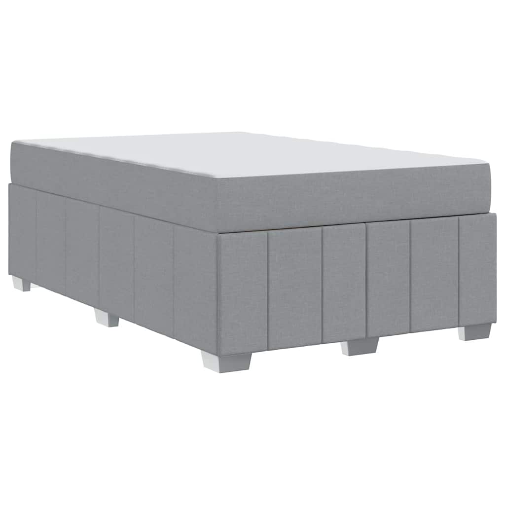 vidaXL Cadru de pat cu saltea Gri deschis 120 x 200 cm țesătură