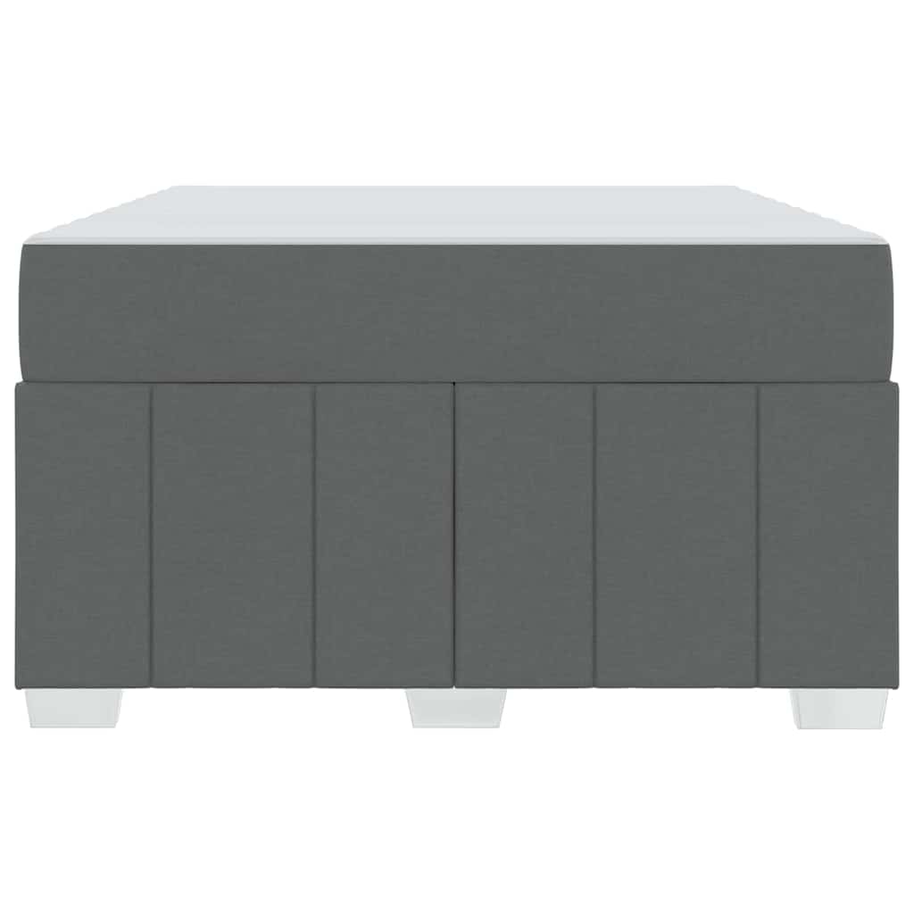 vidaXL Cadru de pat cu saltea Gri închis 120 x 200 cm țesătură
