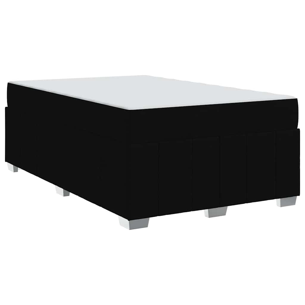vidaXL Cadru de pat cu saltea Negru 120 x 200 cm țesătură