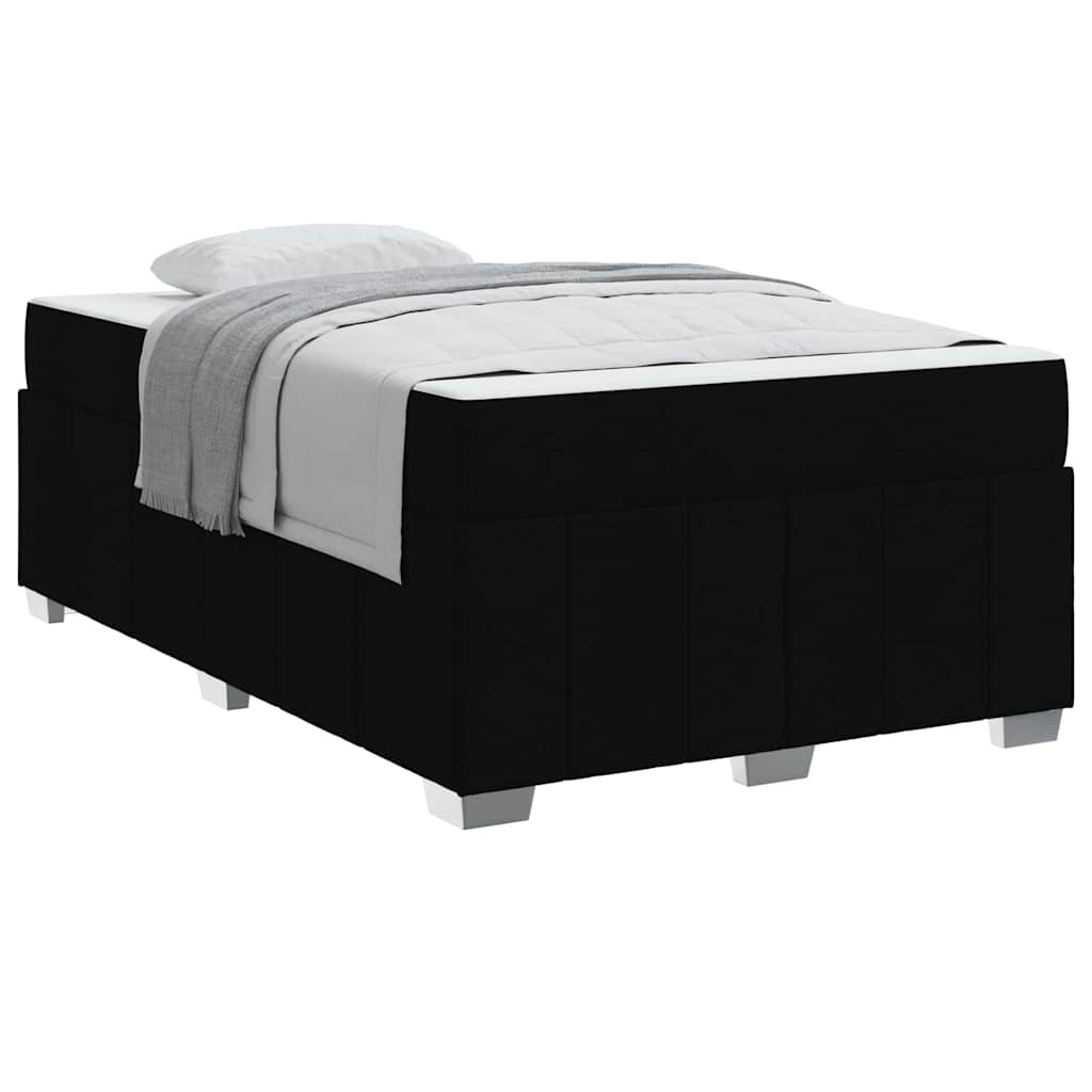 vidaXL Cadru de pat cu saltea Negru 120 x 200 cm țesătură