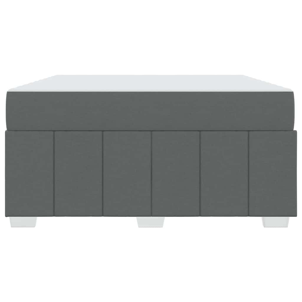 vidaXL Cadru de pat cu saltea Gri închis 140 x 200 cm țesătură