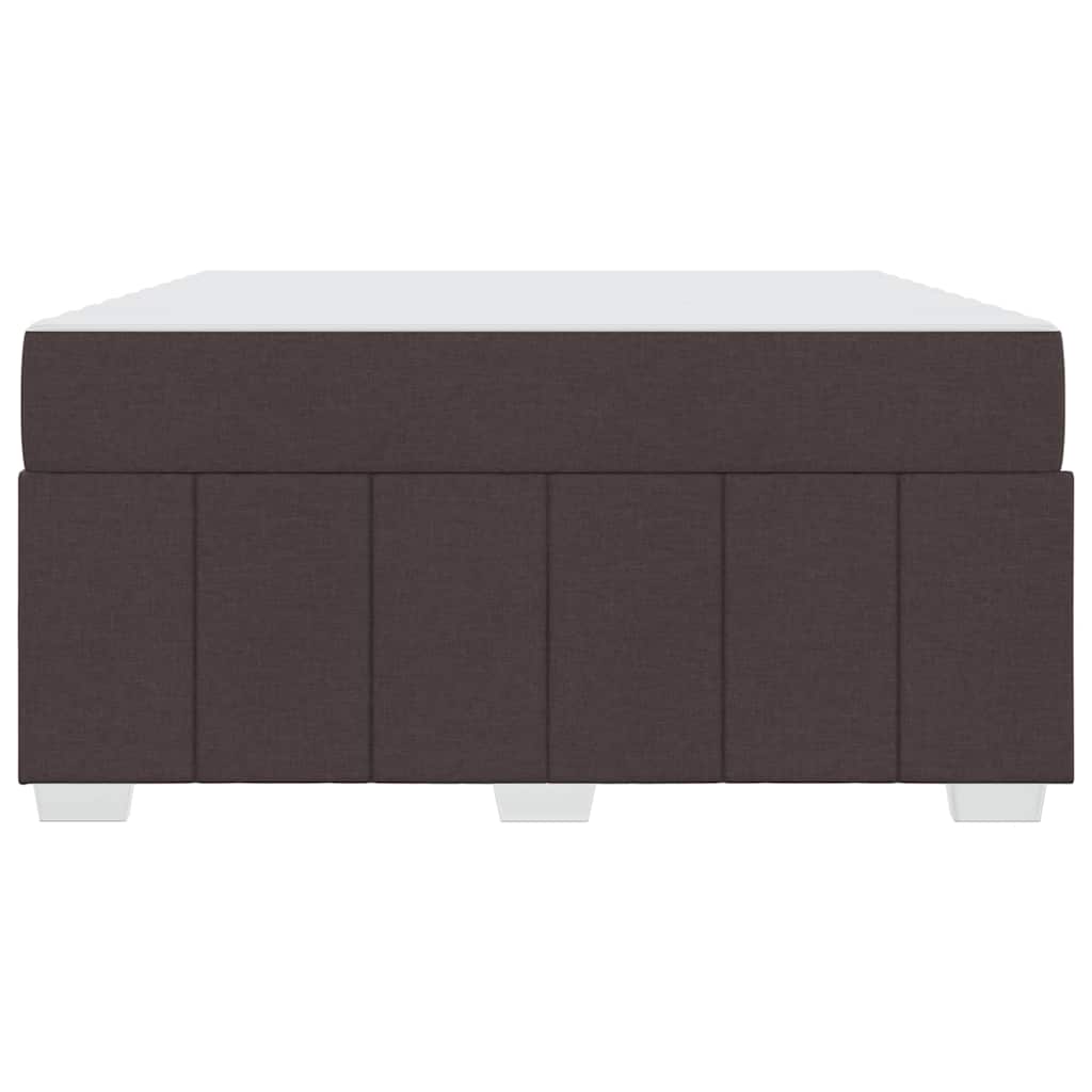 vidaXL Cadru de pat cu saltea Maro închis 140 x 200 cm țesătură