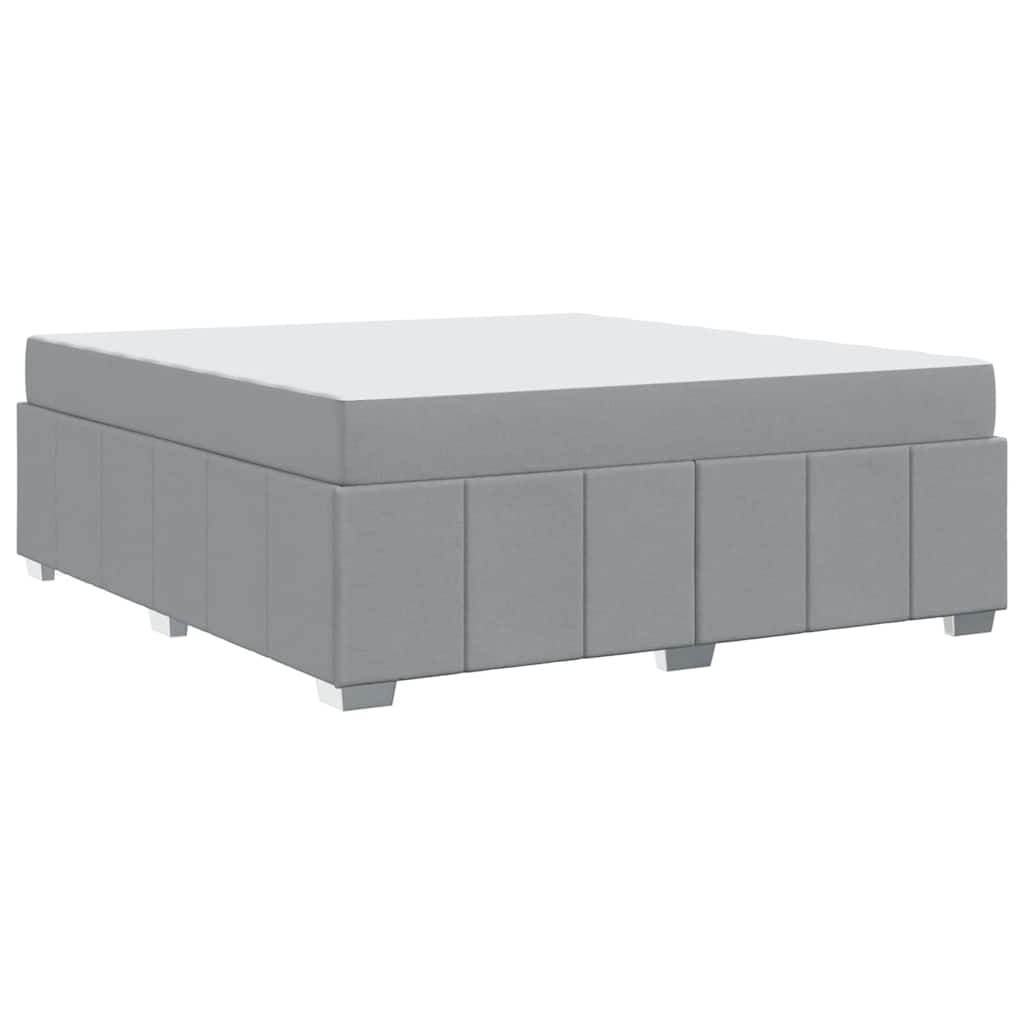 vidaXL Cadru de pat cu saltea Gri deschis 180 x 200 cm țesătură vidaXL Cadru de pat cu saltea Gri deschis 180 x 200 cm țesătură