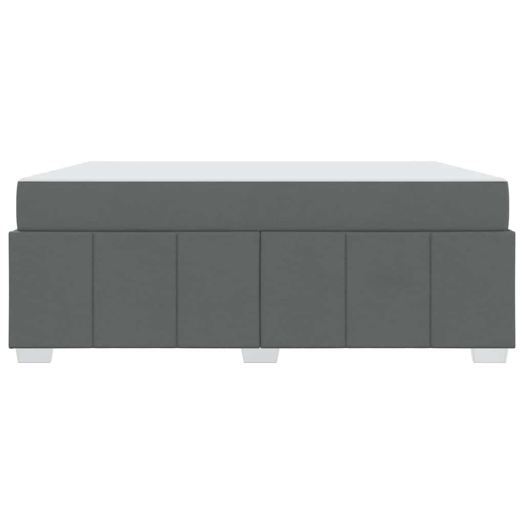 vidaXL Cadru de pat cu saltea Gri închis 180 x 200 cm țesătură