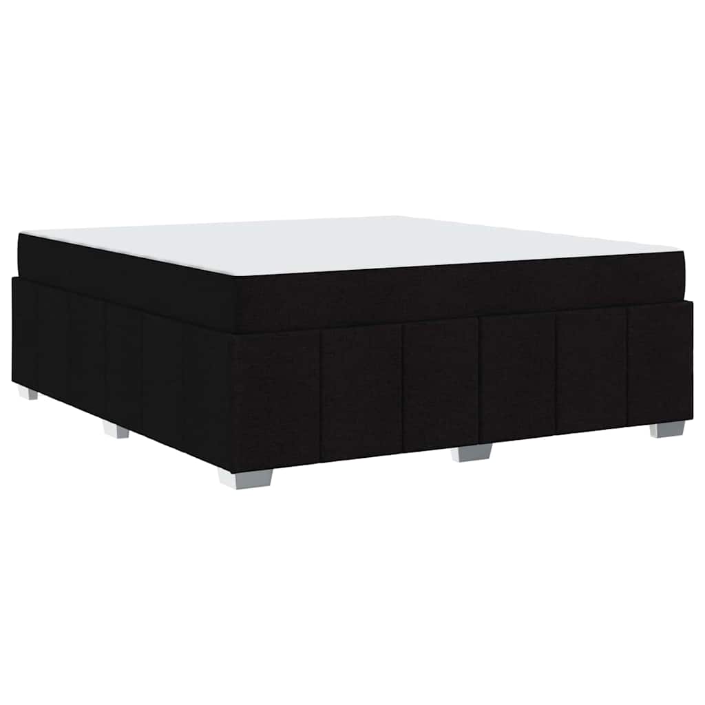 vidaXL Cadru de pat cu saltea Negru 180 x 200 cm țesătură