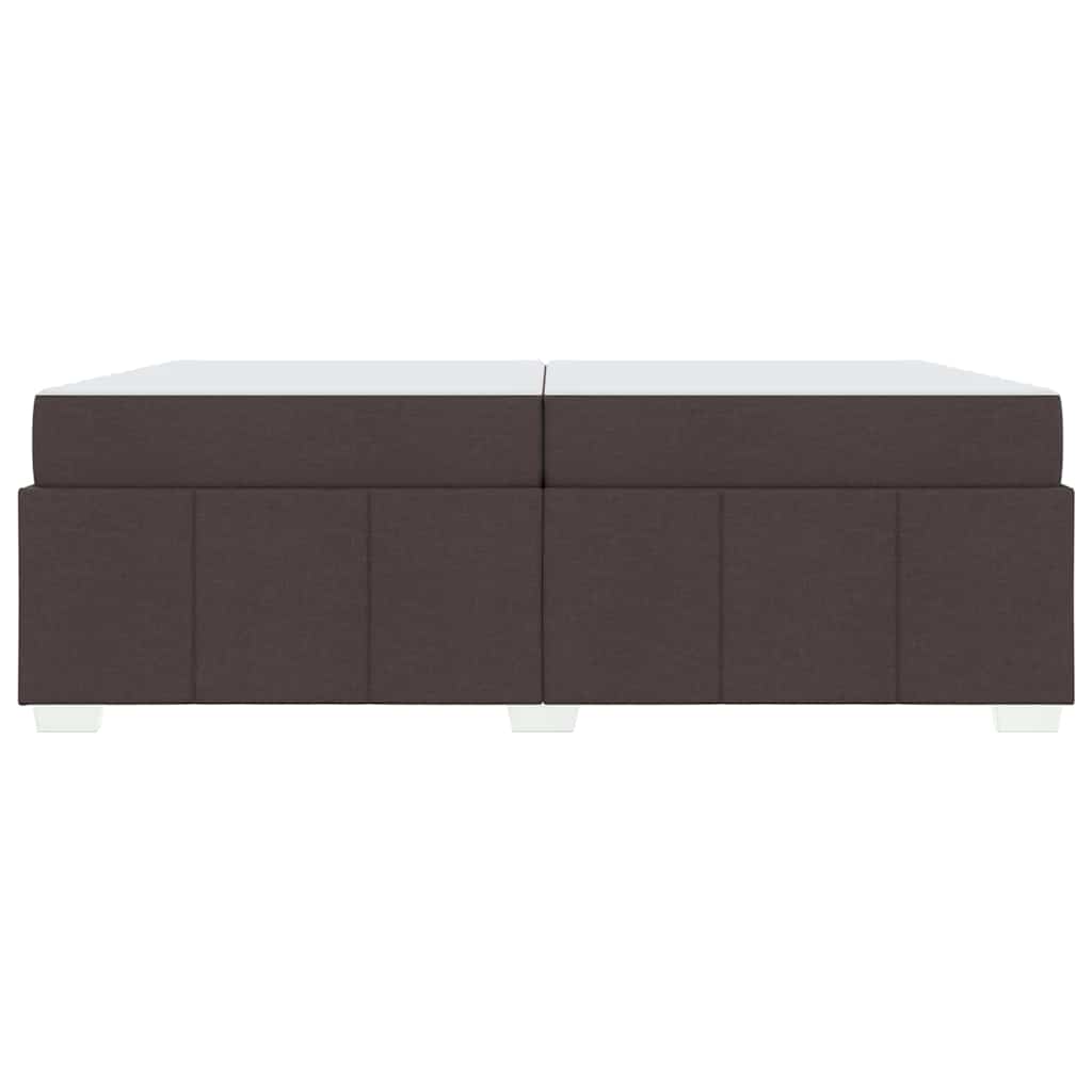 vidaXL Cadru de pat cu saltea Maro închis 200 x 200 cm țesătură