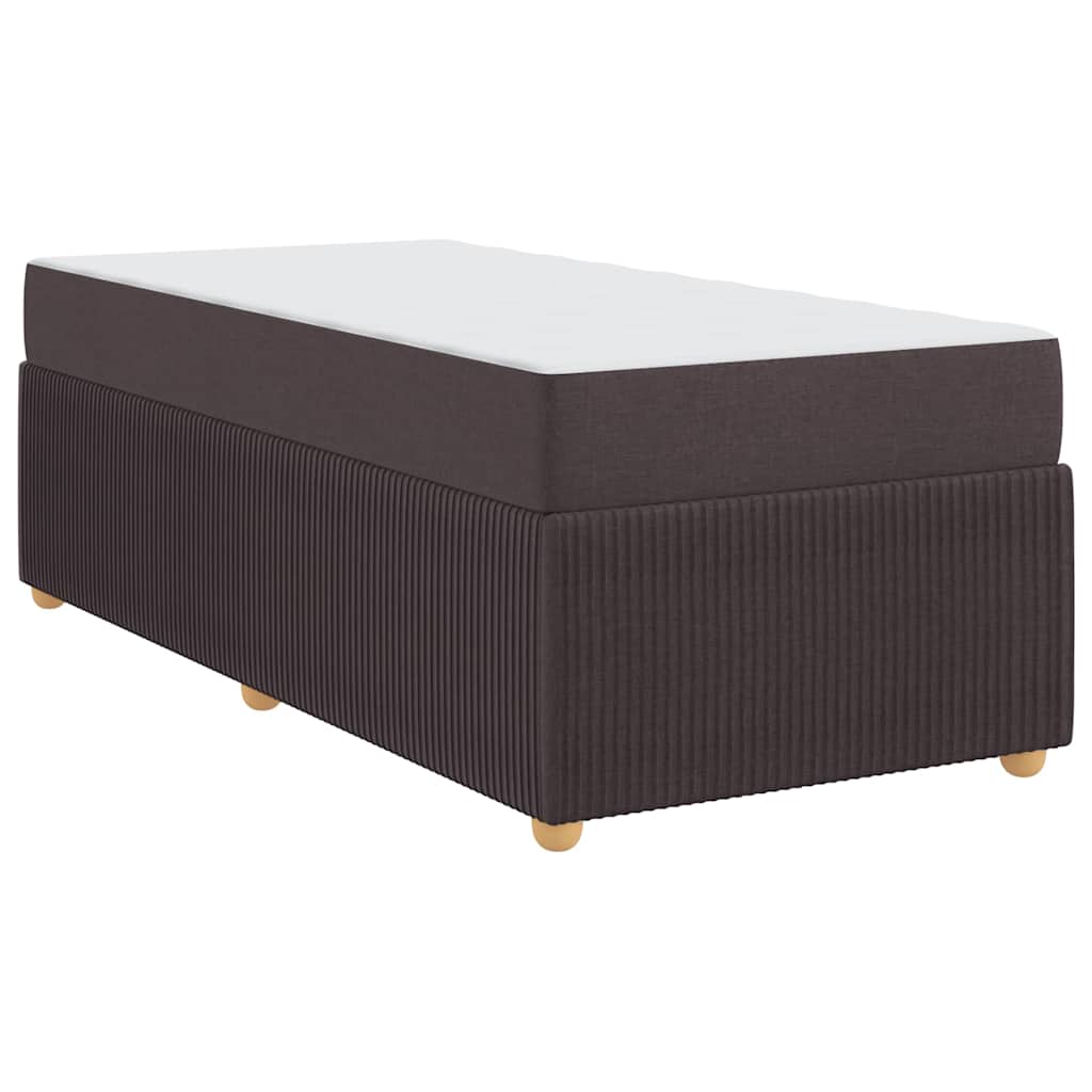 vidaXL Cadru de pat cu saltea Maro închis 80 x 200 cm țesătură