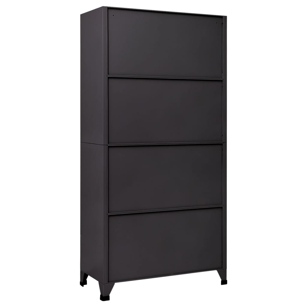 vidaXL Fișet, antracit și alb, 90x40x180 cm, oțel vidaXL Fișet, antracit și alb, 90x40x180 cm, oțel