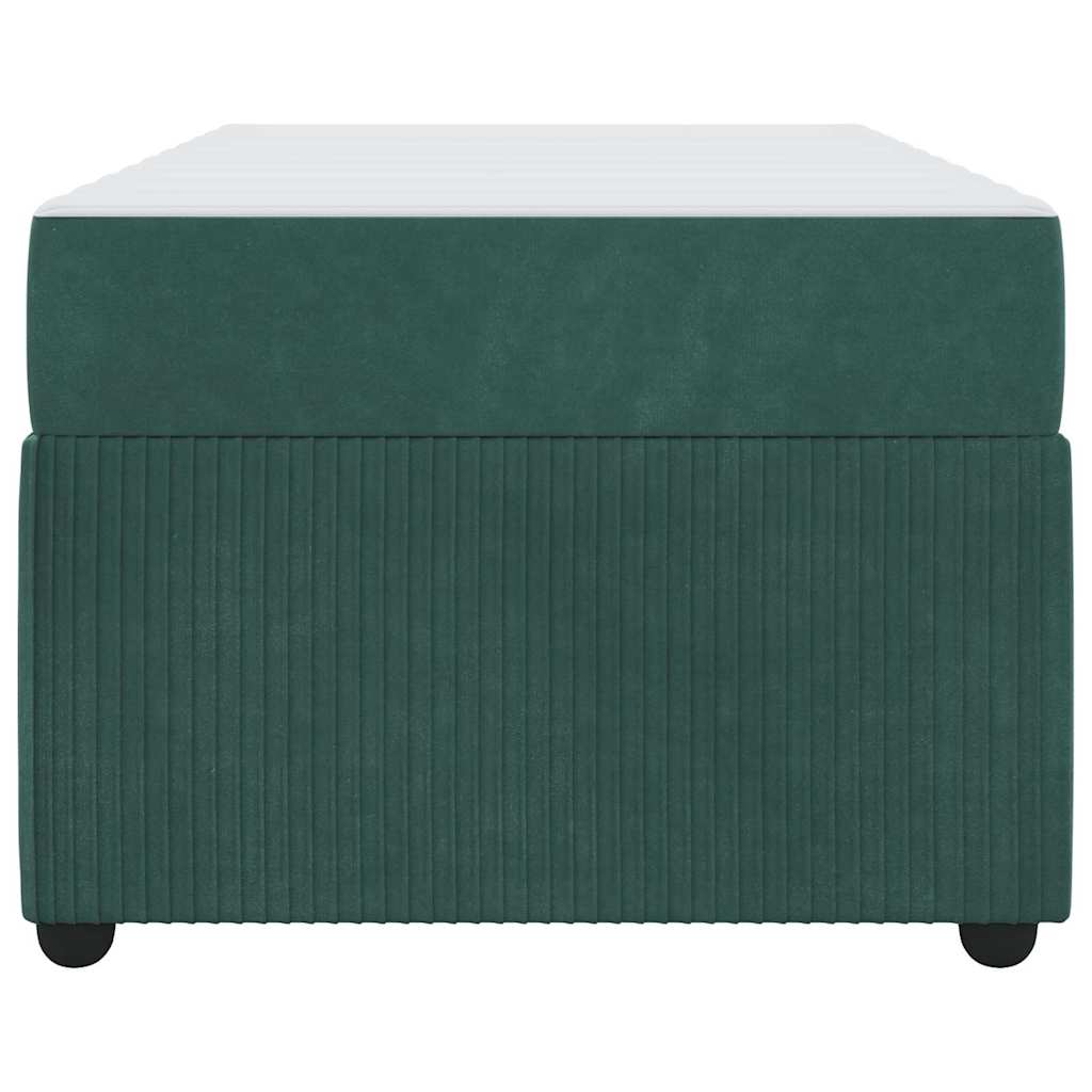 vidaXL Cadru de pat cu saltea Verde închis 80 x 200 cm Catifea
