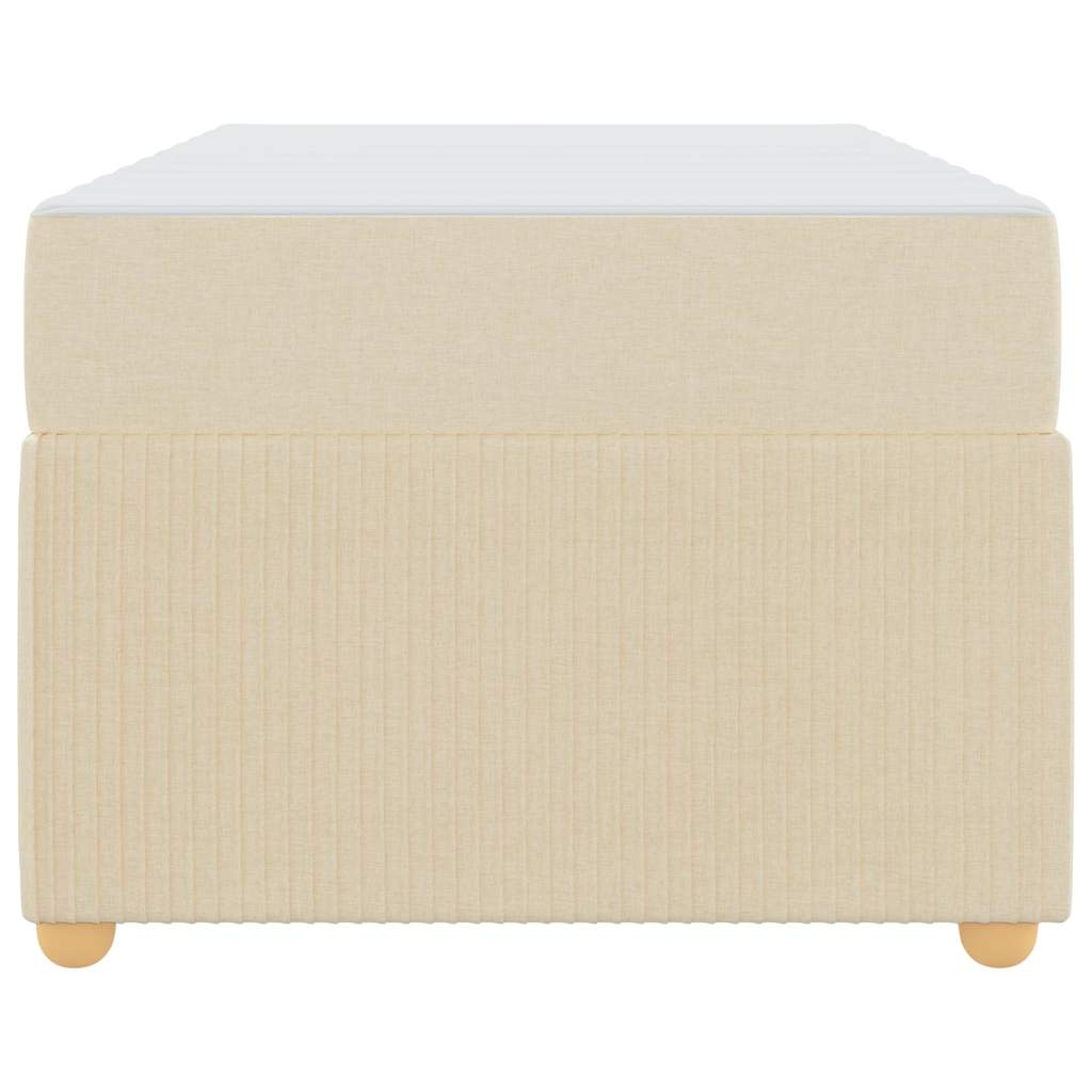 vidaXL Cadru de pat cu saltea Crem 90 x 190 cm țesătură